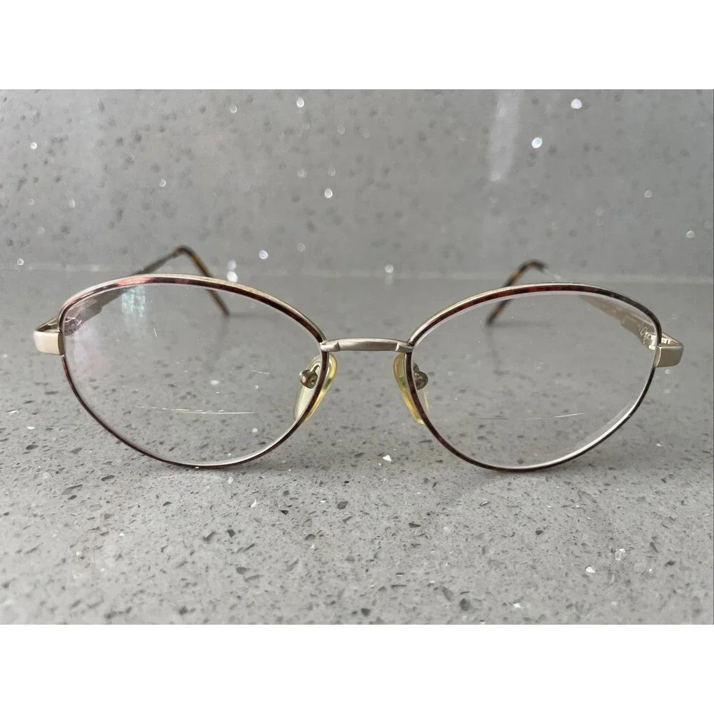 AO Safety YP20 Z87-2 53-17-135 Demi/Gold Full Rim Eyeglasses Frames ONLY Tortois